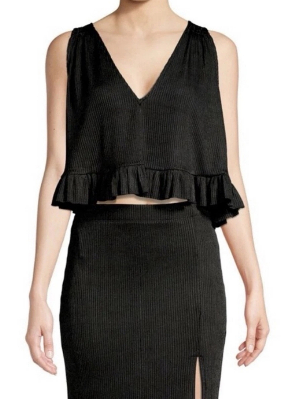 Free People No Excuses Ribbed Crop Top